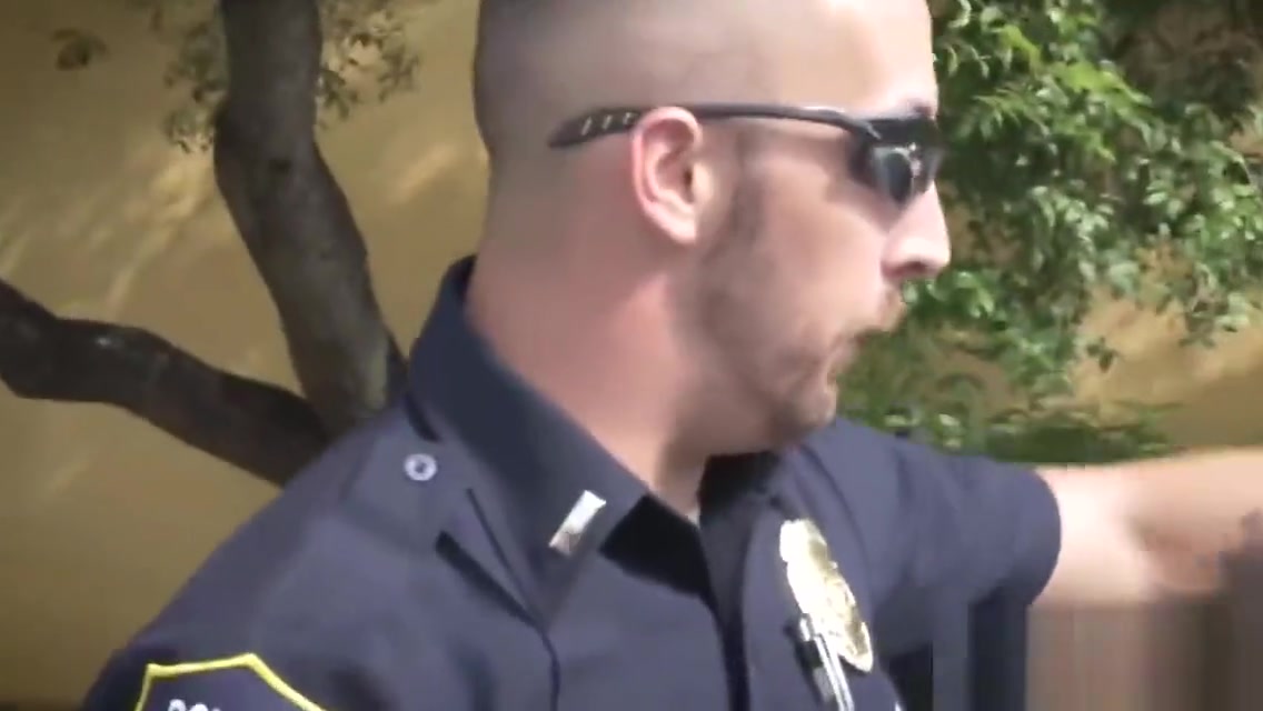 HORNY thug BOTTOMING for TWO bigdicked officers