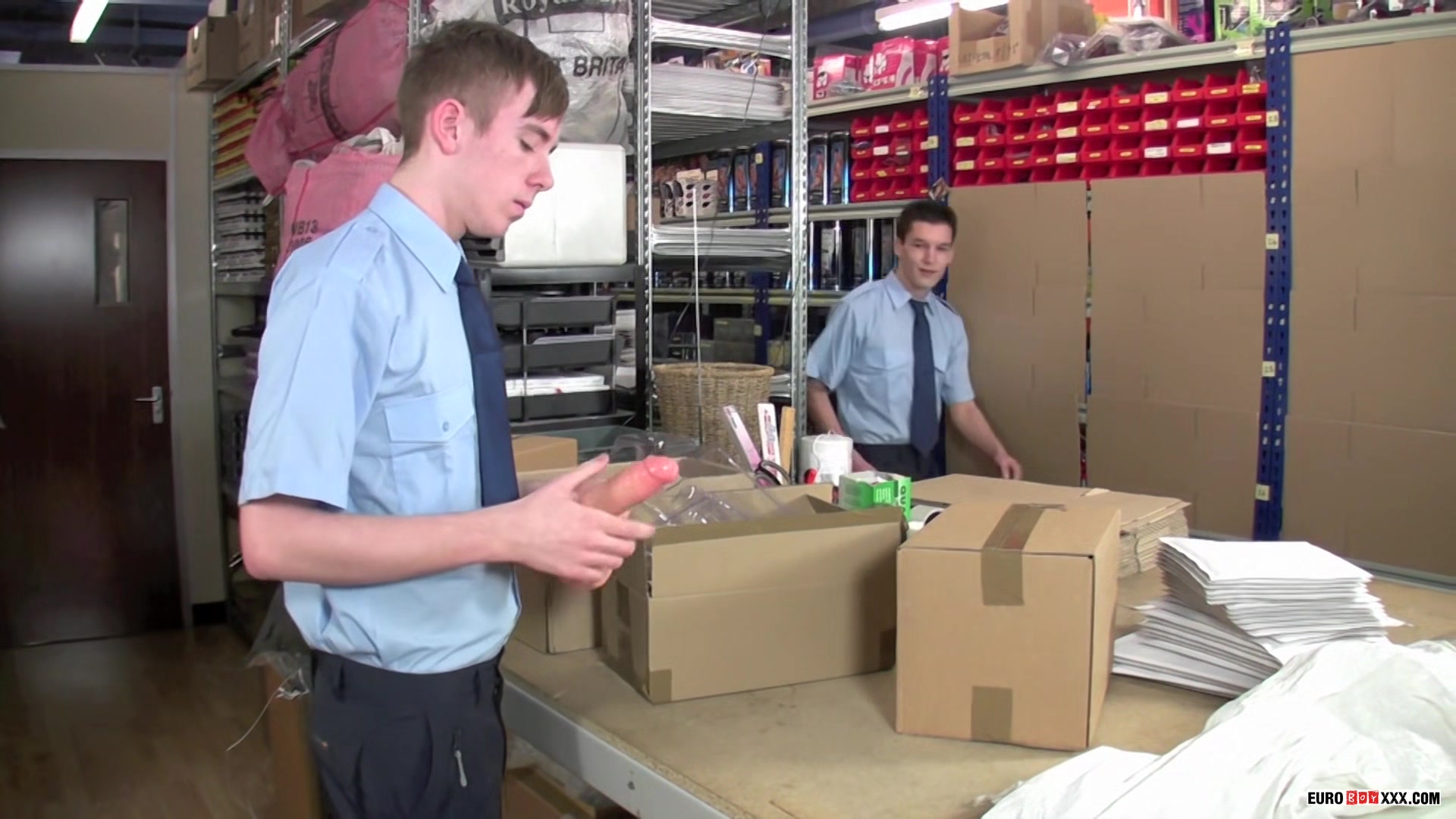 Sex Shop Packing Boys Take A Break - Chad Chambers & Tristan Dean