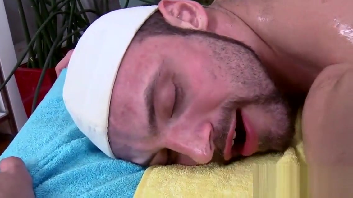 Steamy hawt massage session for horny homosexual stud