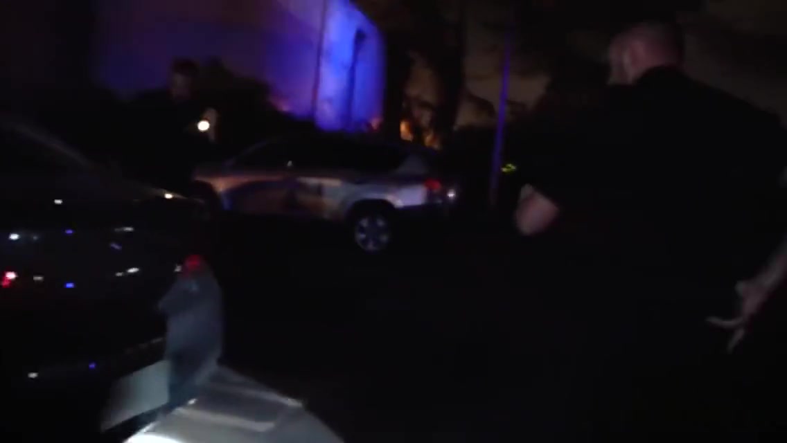 Gay officers chase down car thief and bang his asshole