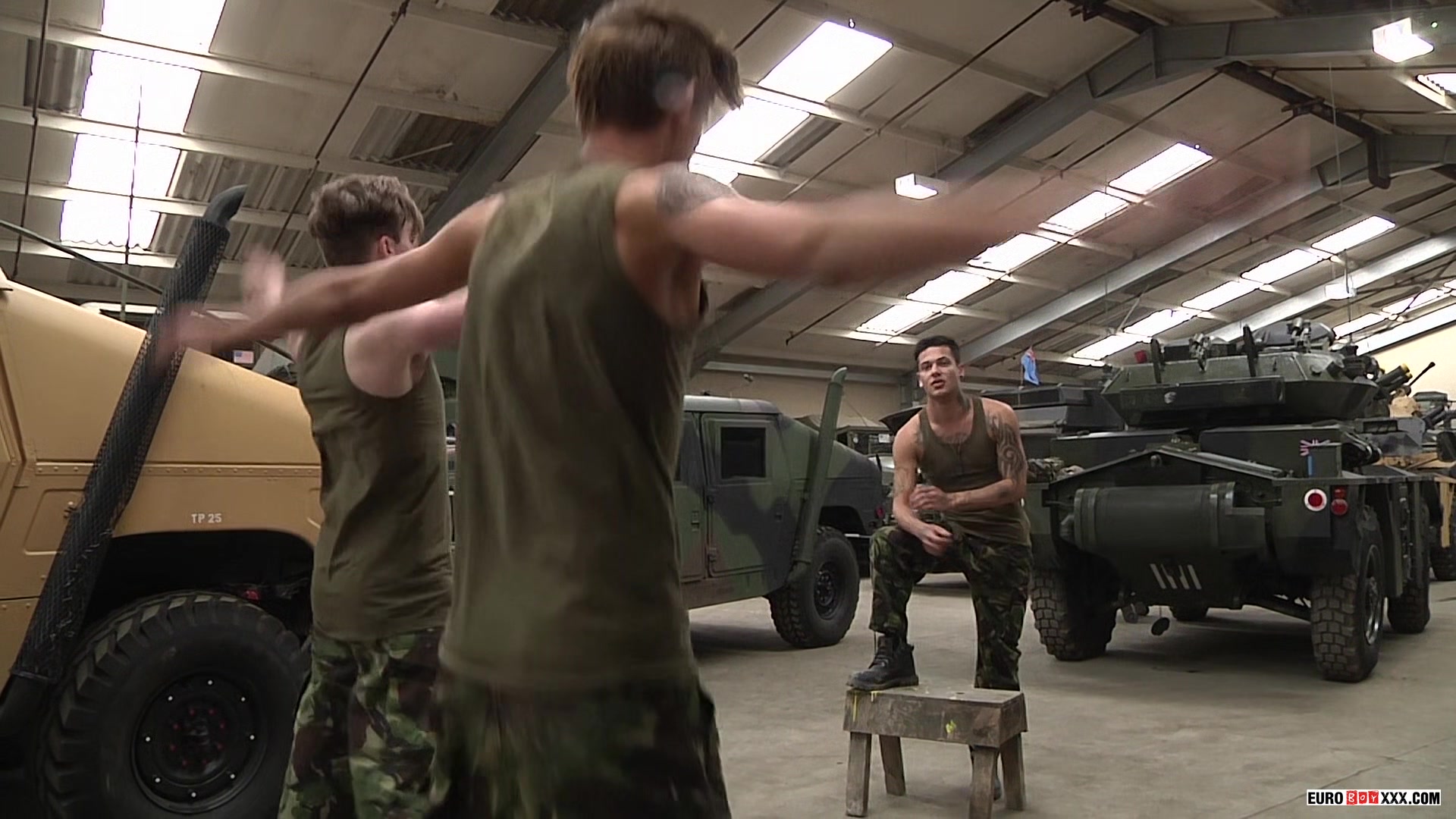 Army Recruits Tire Of Pushups & Want To Fuck - Colby Parker, Leo Rain & Mickey Taylor