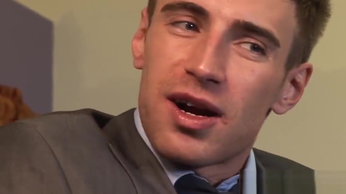 Office newbie choking on massive cock