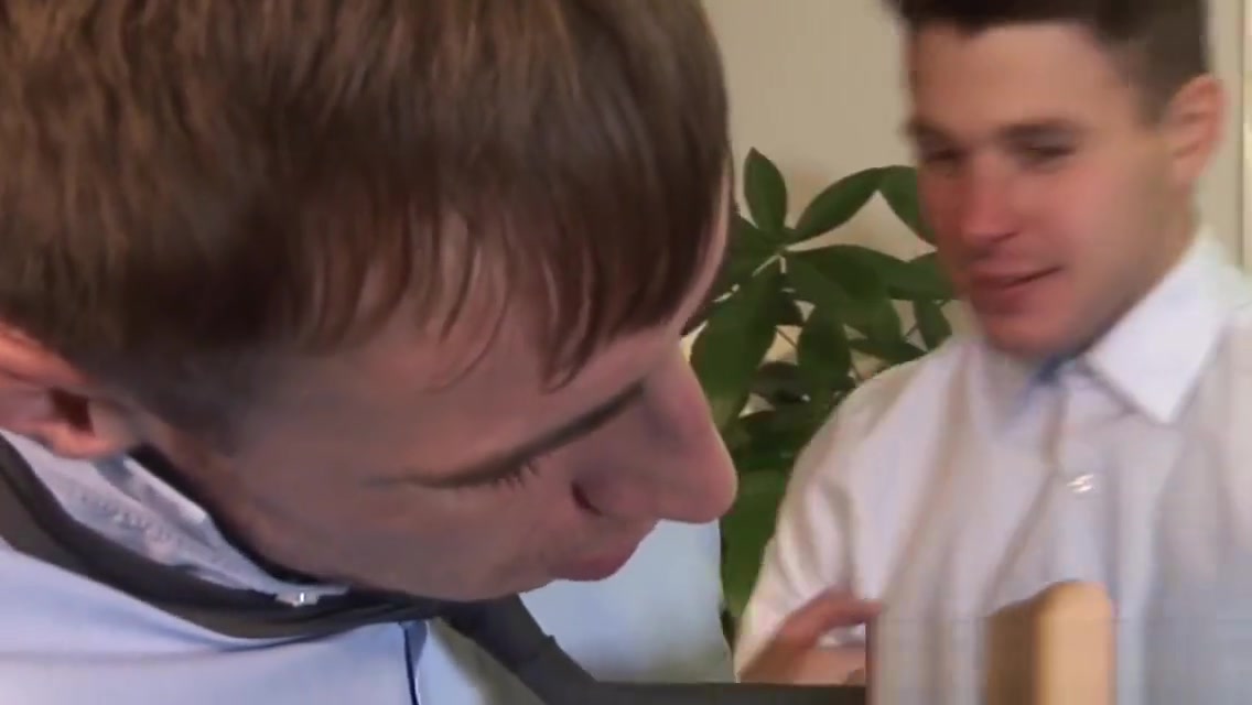 Office newbie choking on massive cock