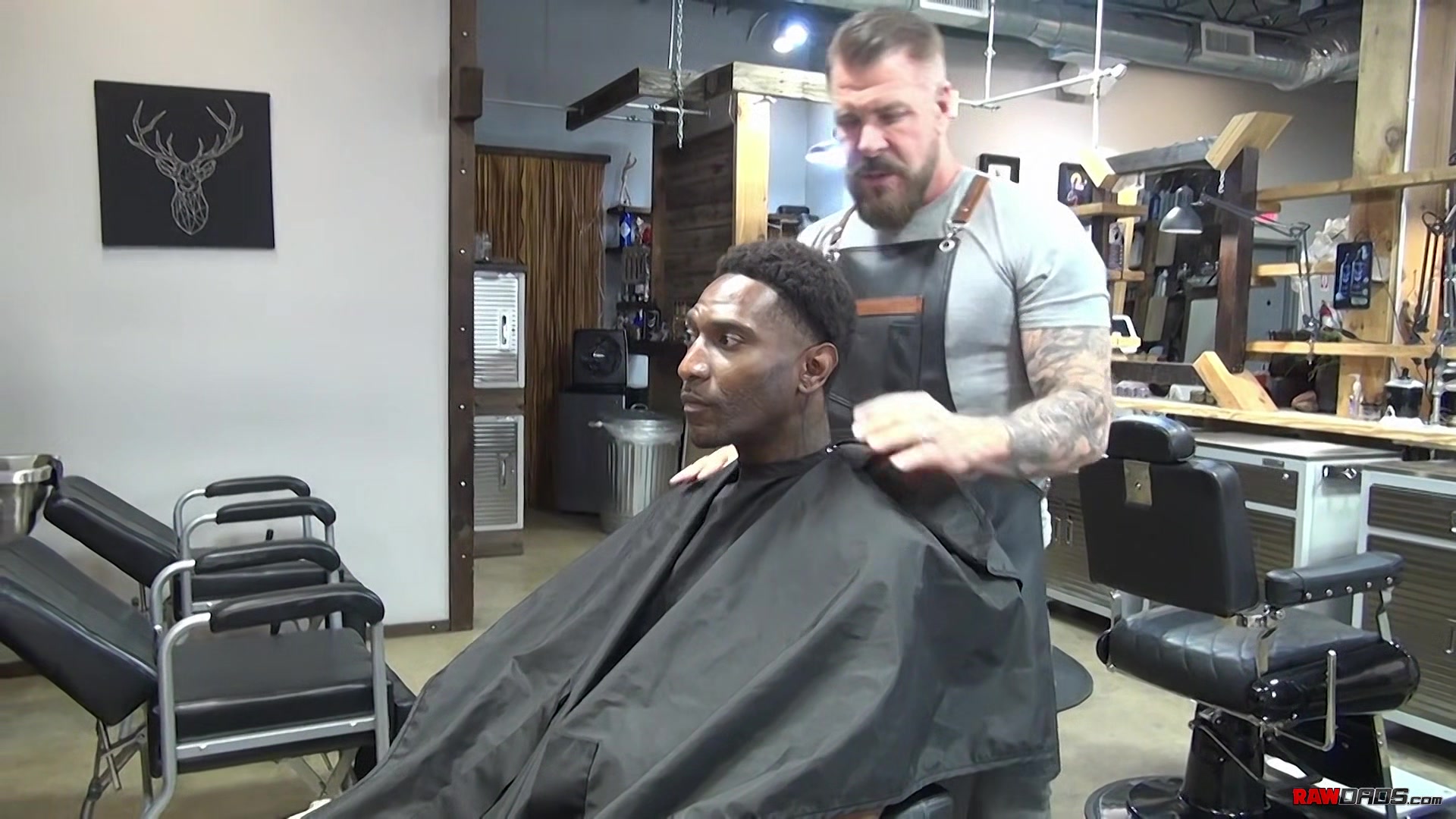 Bareback At The Barbershop - Rocco Steele & Romance
