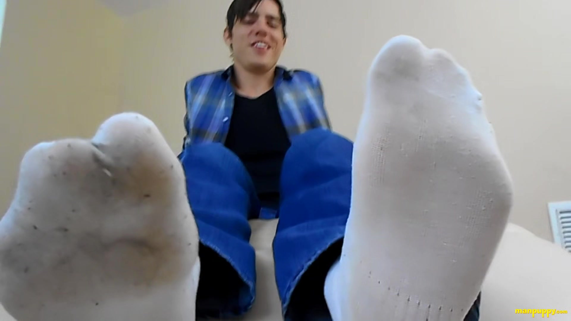 Giant Roommate Gives You a Foot Job - Aiden Valentine