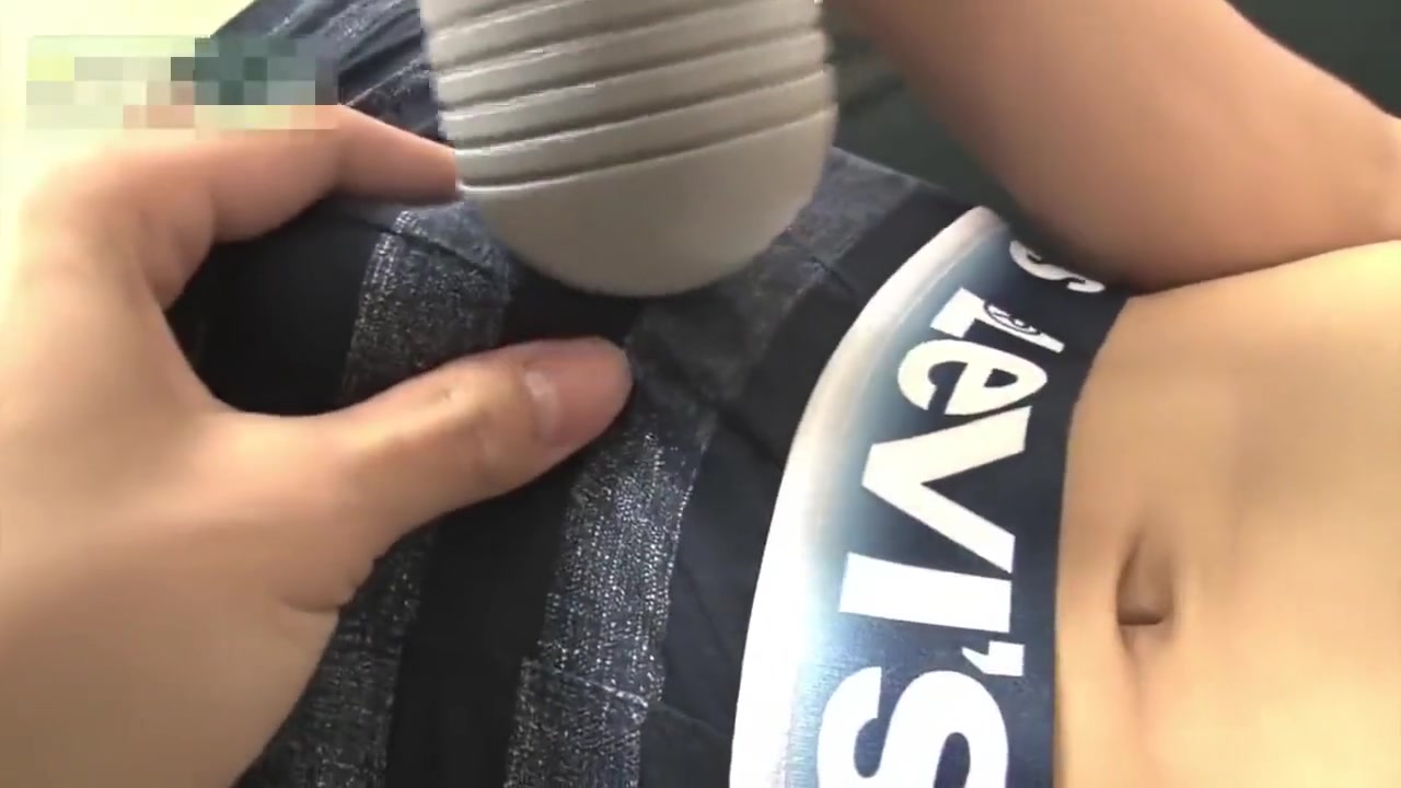 japanese slim boy has massager