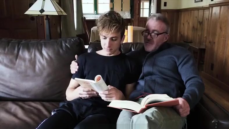 FamilyDick - Stepdad And Step Grandpa Spitroast A Horny Twink