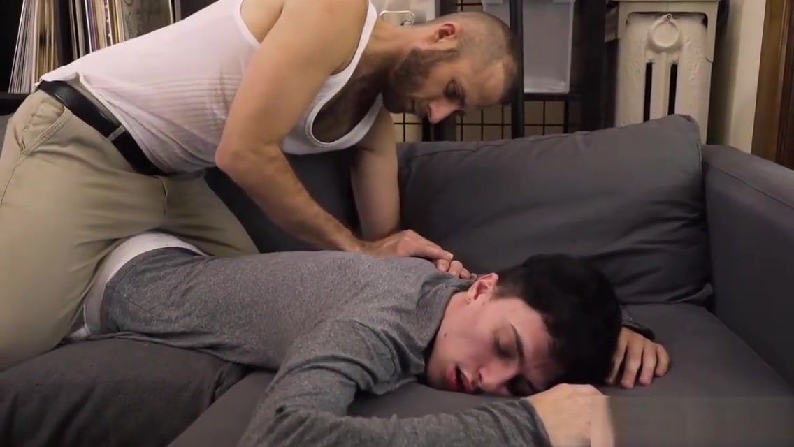 Step dad and Step son gay sex and massage