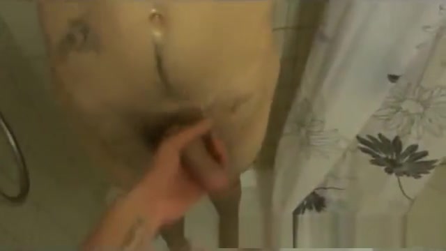Shower room sucking cock