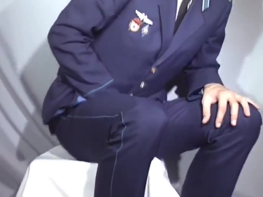 Russian military wanks his huge cock