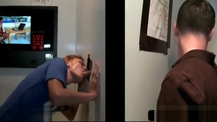 Gay teen 18+ blowing straight penis on gloryhole