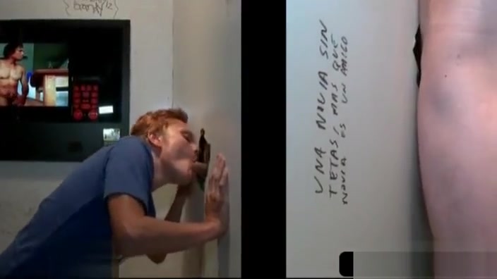 Gay teen 18+ blowing straight penis on gloryhole
