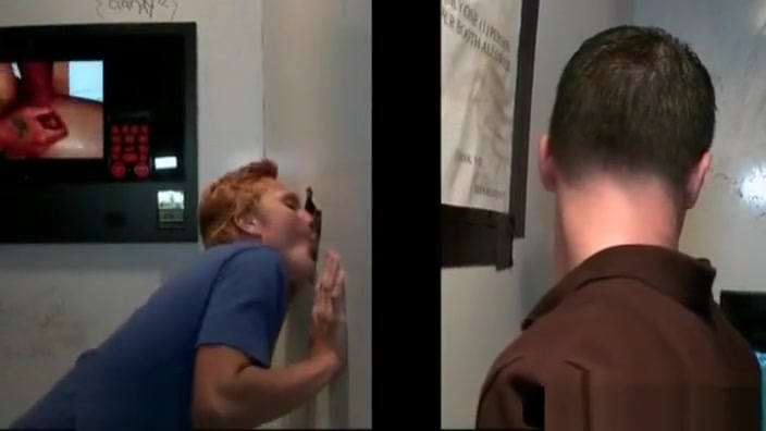 Gay teen 18+ blowing straight penis on gloryhole