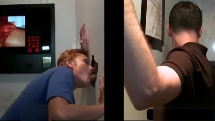 Gay teen 18+ blowing straight penis on gloryhole