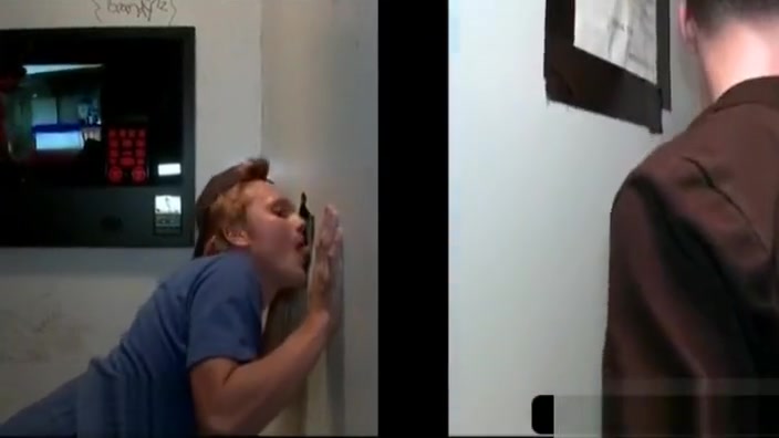 Gay teen 18+ blowing straight penis on gloryhole