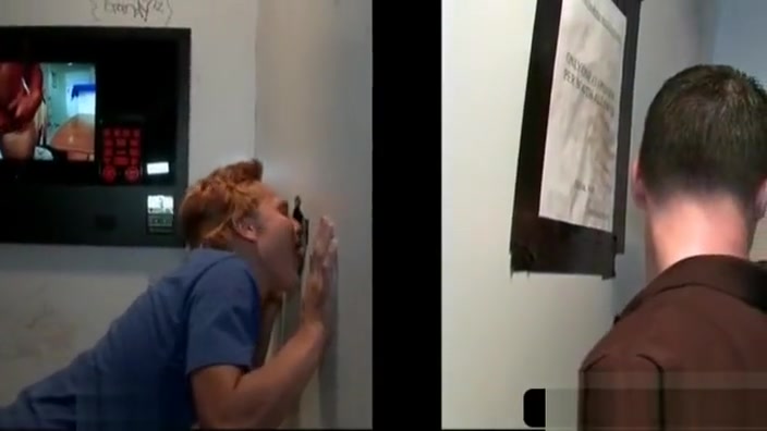 Gay teen 18+ blowing straight penis on gloryhole