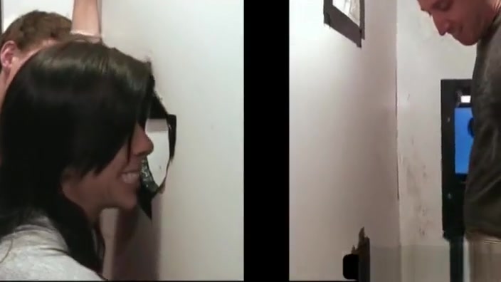Gay eating straight dick on gloryhole