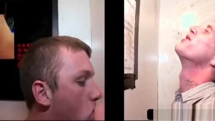 Gloryhole BJ with gay and straight dude