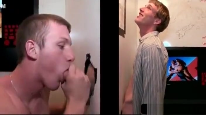 Gloryhole BJ with gay and straight dude