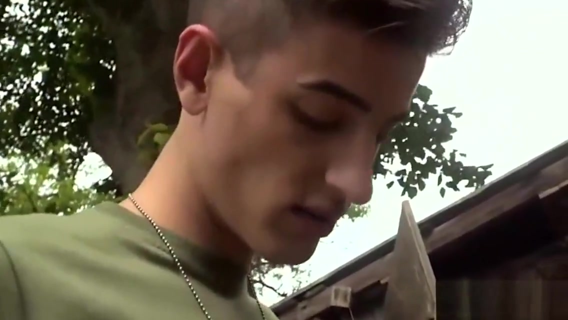 Euro military twink rides bareback