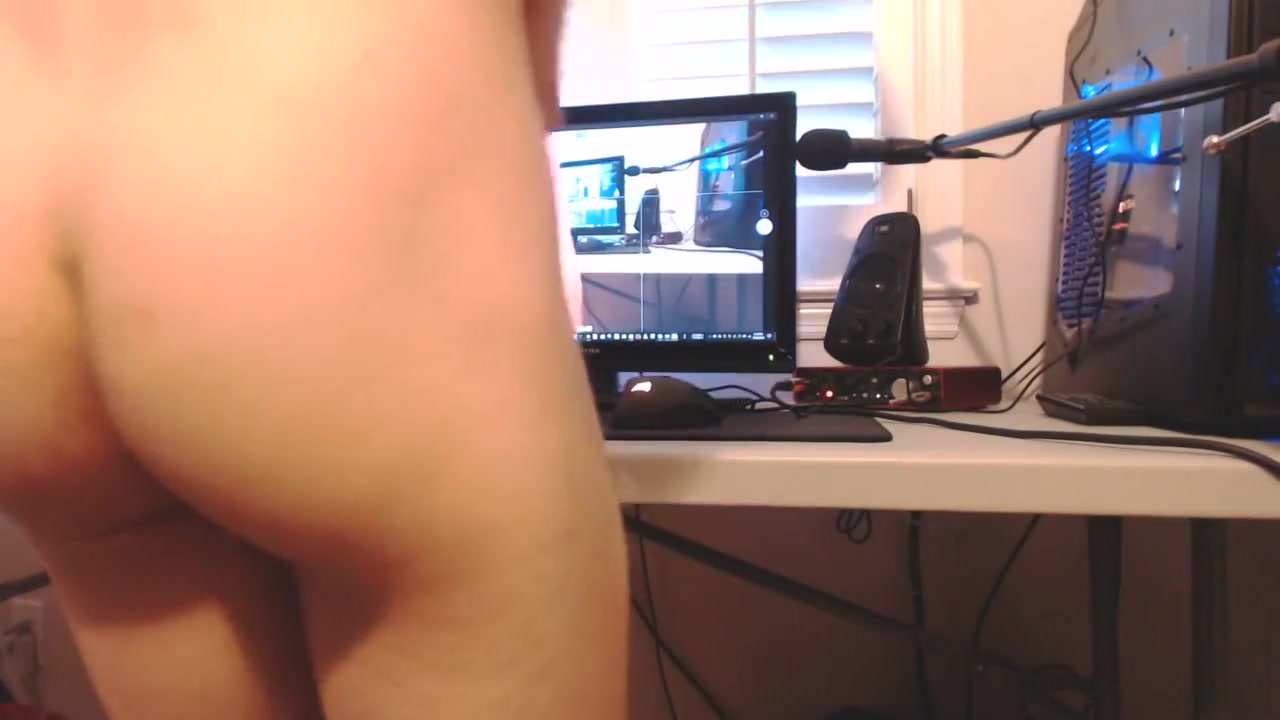 rides dildo on office chair