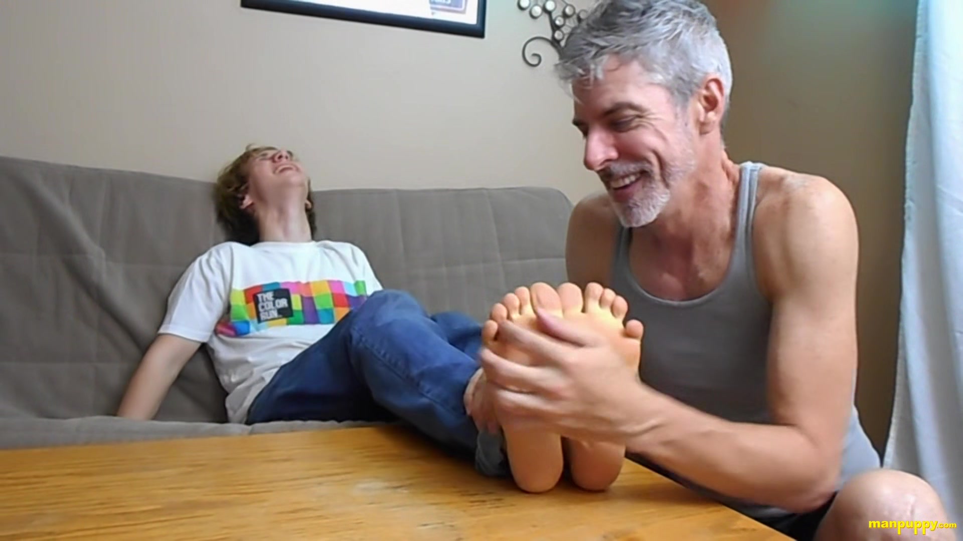 Foot Worship Tickling Surprise - Elis Ataxxx & Richard Lennox