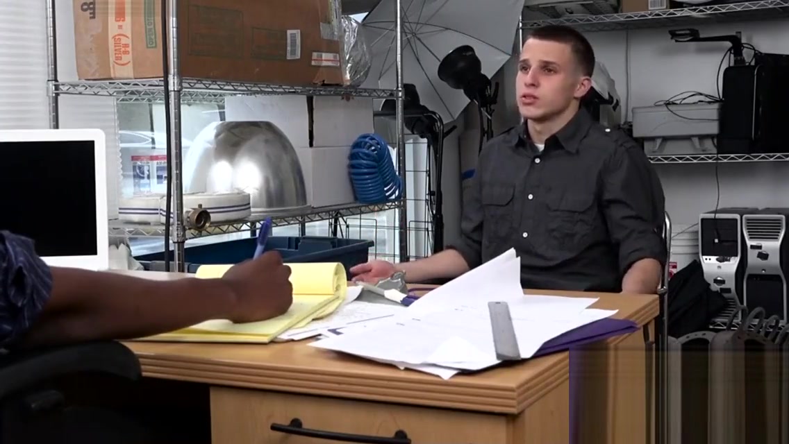 DIRTY BOY got smashed by BBC bareback in the OFFICE
