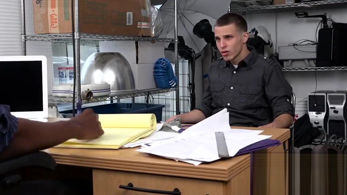 DIRTY BOY got smashed by BBC bareback in the OFFICE