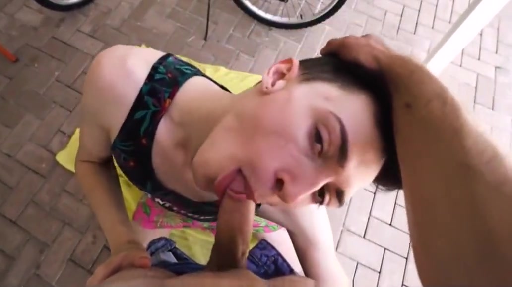 Two Twink Stepbrothers Fuck On The Back Patio Of Their Parents House POV