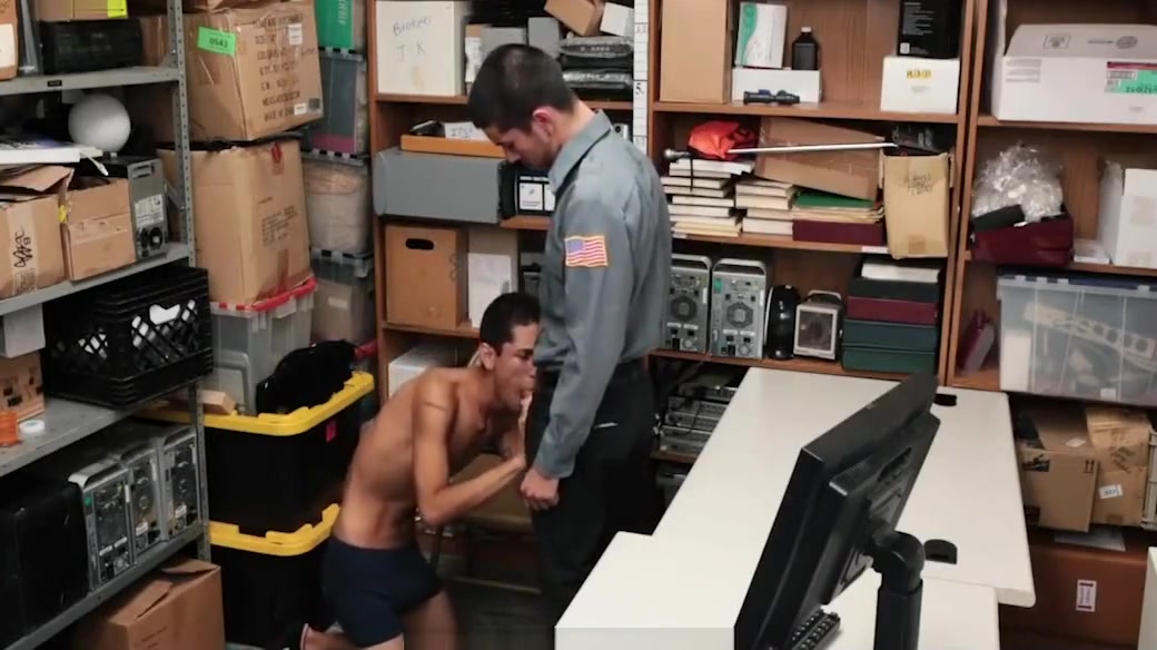A Security Officer Buttfucks Alex Flores For Thieft