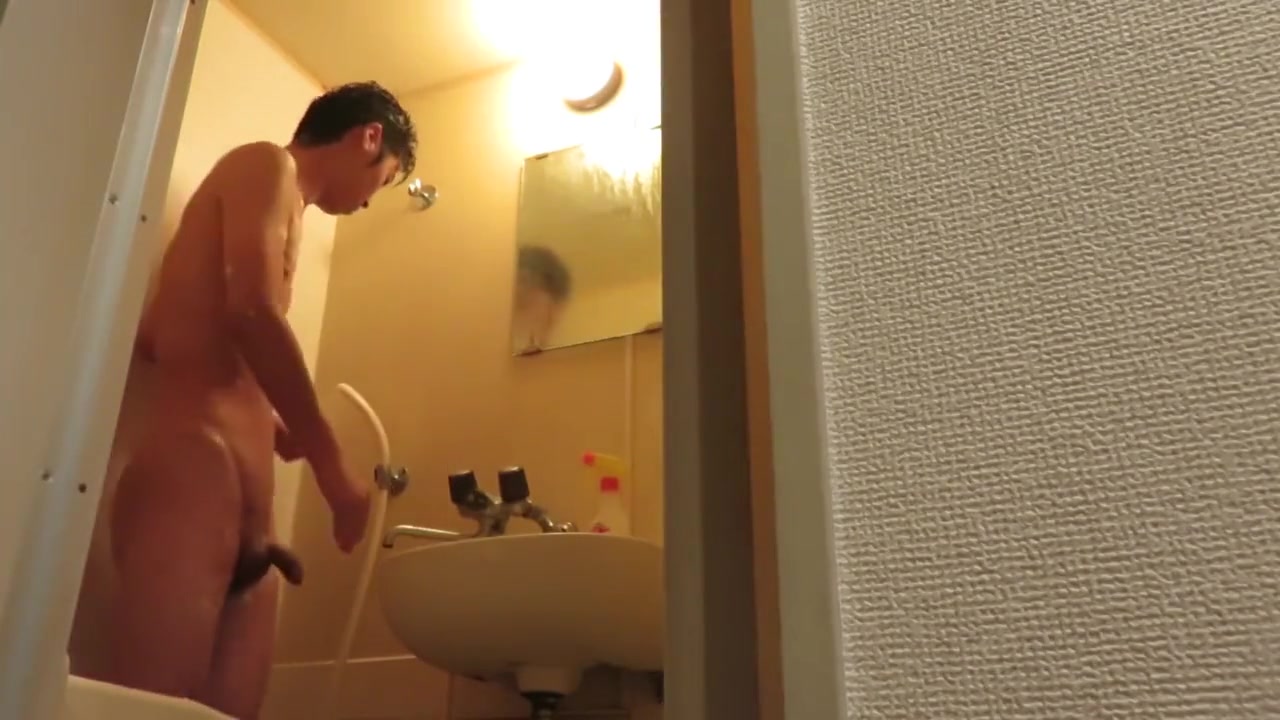 Japanese guy Ruki take a shower.