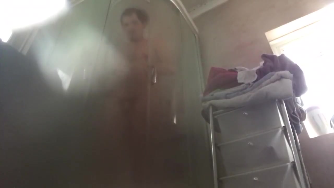 Having shower