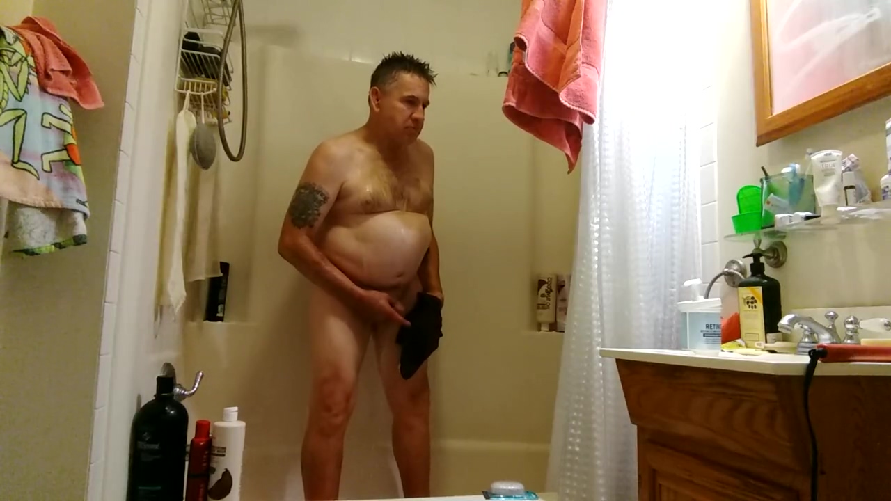 A Midnight Shower for a Mature Man
