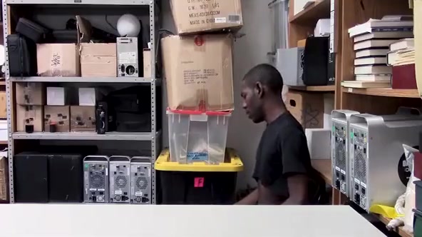 GayShoplifter - Muscular Black Security Officer Fucks A Cute Black Perp?s Hole