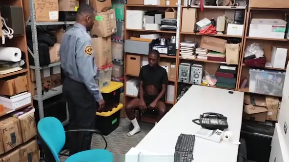 GayShoplifter - Muscular Black Security Officer Fucks A Cute Black Perp?s Hole