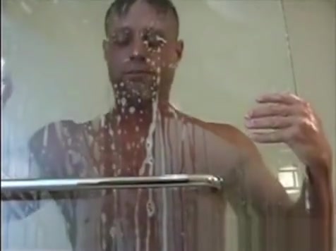 Tony showers and jerks off