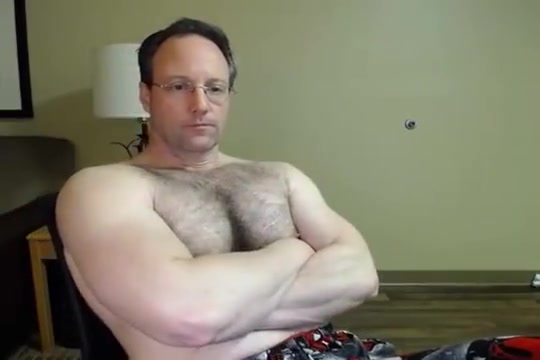 Step dad next door with a hairy chest on cam