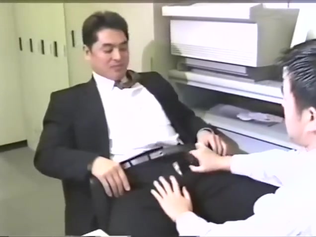 japanese suit man make sex in office