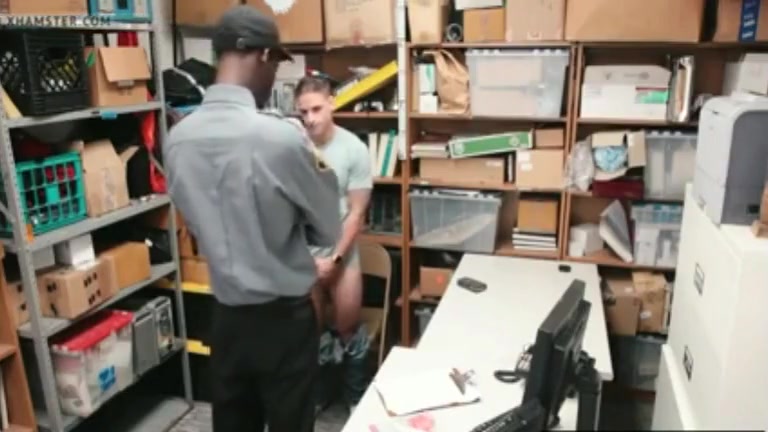 Hot Inked Thief gets Barebacked by Officers Huge Blac