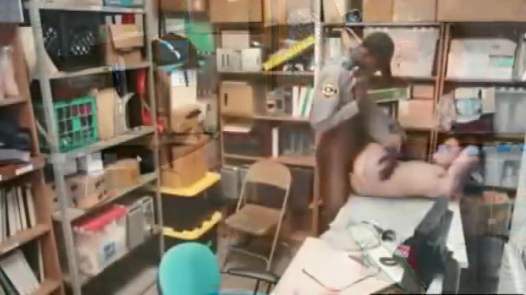 Hot Inked Thief gets Barebacked by Officers Huge Blac