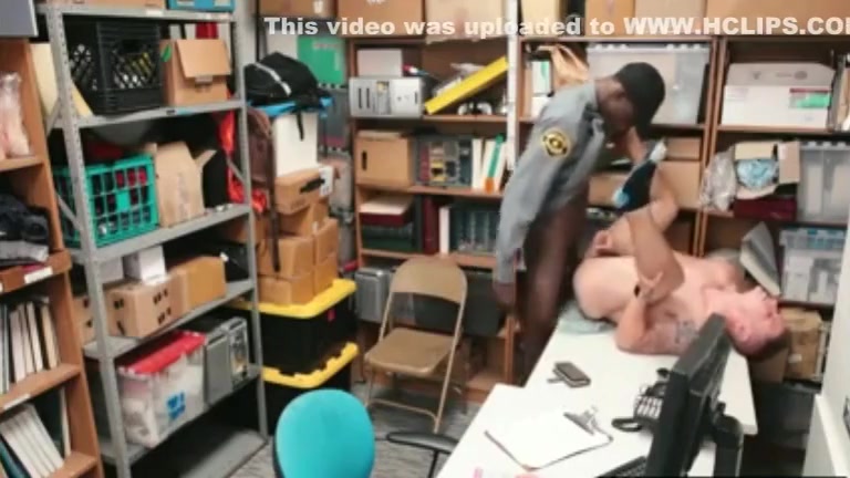 Hot Inked Thief gets Barebacked by Officers Huge Blac