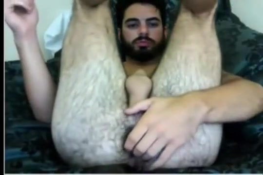 Hairy Stud Shower, assplay, and cum show
