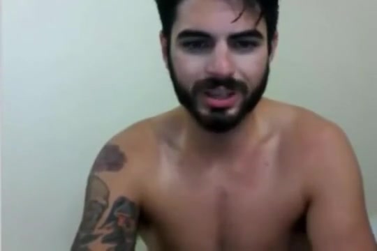Hairy Stud Shower, assplay, and cum show