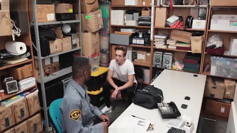 YoungPerps - Cute Boy Caught Stealing Cell Phones Gets Fucked By Two Guards