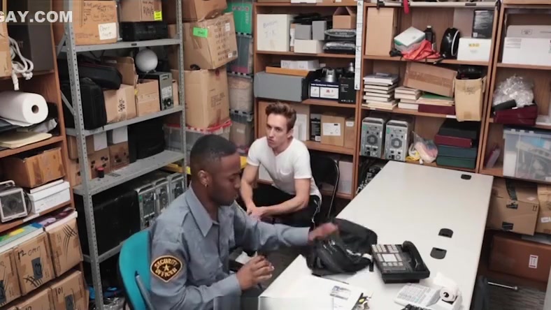 YoungPerps - Cute Boy Caught Stealing Cell Phones Gets Fucked By Two Guards