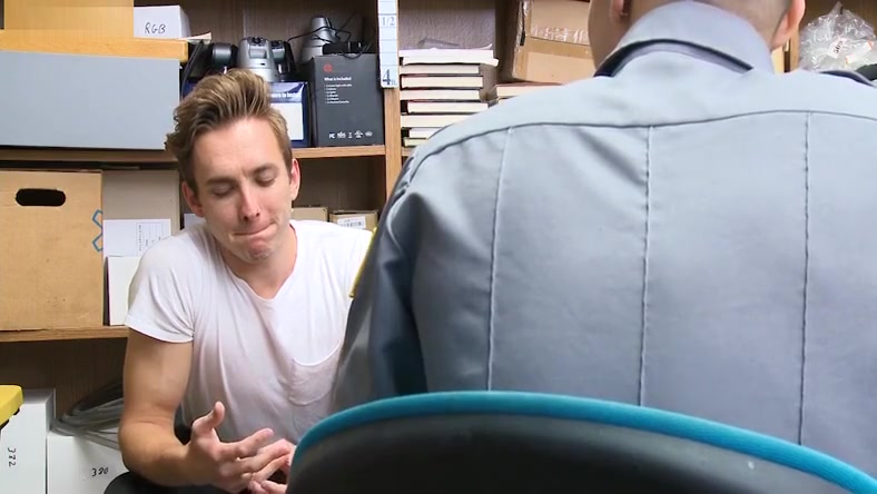 YoungPerps - Cute Boy Caught Stealing Cell Phones Gets Fucked By Two Guards