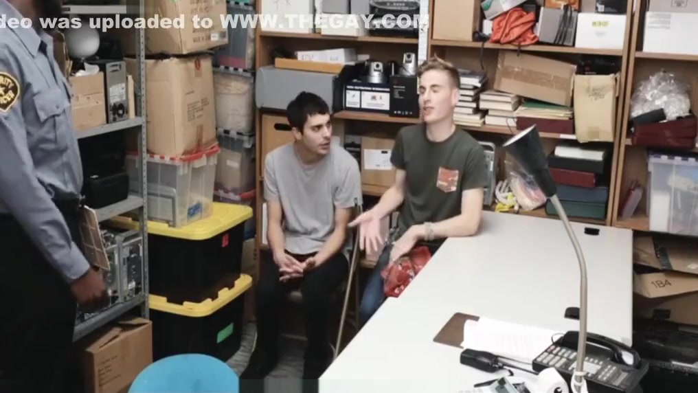 Two Straight White Boys Caught Shoplifting Fucked By Gay Black Officer
