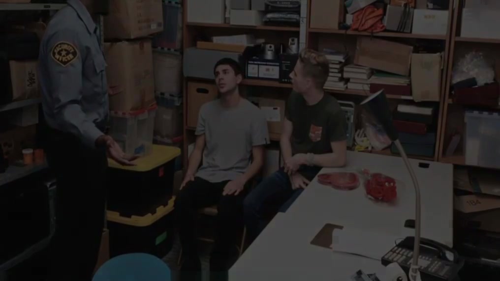 Two Straight White Boys Caught Shoplifting Fucked By Gay Black Officer