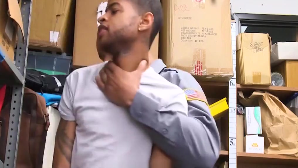 Straight Skinny Black Twink Shoplifter Fuck Deal Made With Gay Black Officer