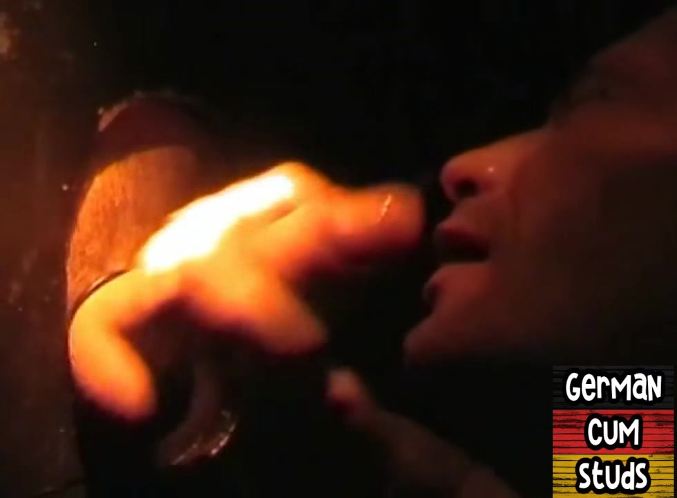 Amateur gloryhole German sucks cock in closeup till facial